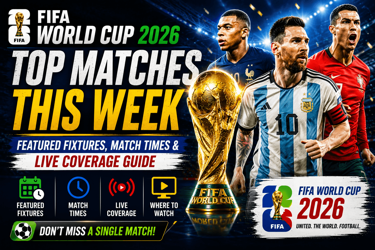 Top FIFA World Cup 2026 Matches This Week: Featured Fixtures, Match Times, and Live Coverage Guide
